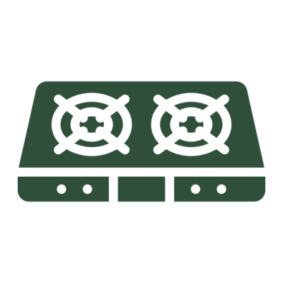 Two-burner gas stove icon