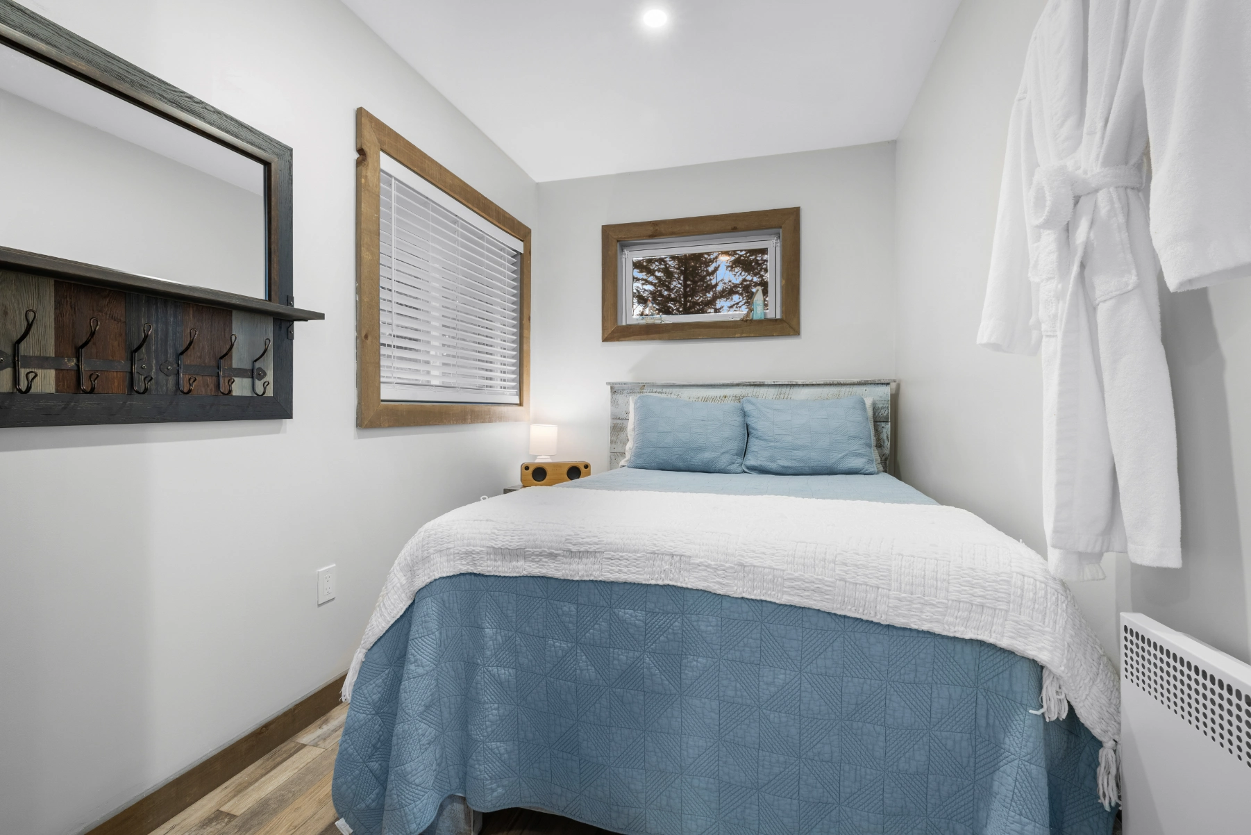 Rustic bedroom with wooden accents