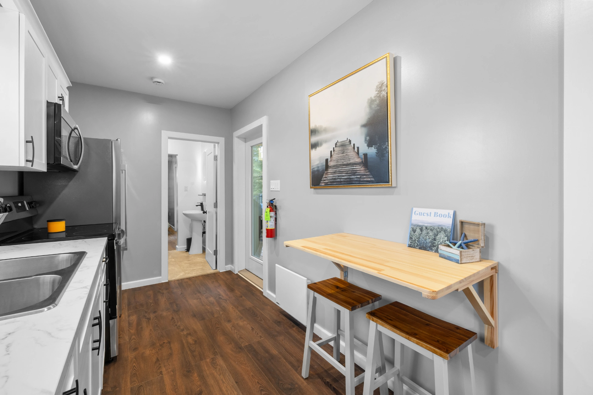 Compact kitchen and dining space